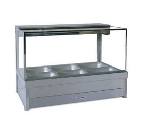 Roband S23RD Square Glass Hot Food Display with Rear Doors