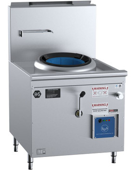 B+S Black Series CCF-HP1 Gas Single Hole Waterless Hipac Wok