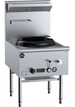B+S Black Series UFWWD-1L Gas Large Single Hole Deluxe Waterless Wok Table