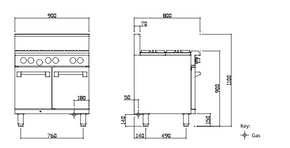 LUUS RS-6B - 6 Burner & Oven LUUS RS-6B - 6 Burner & Oven