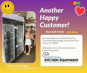 Thermaster Black Upright Double Glass Door Freezer LG-1006DF