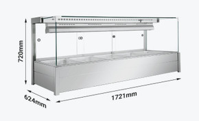 Bonvue Square Countertop Wet and Dry Bain Marie BM17SC