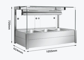 Bonvue Square Countertop Wet and Dry Bain Marie BM11SC
