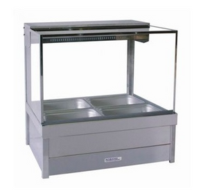 Roband S22RD Square Glass Hot Foodbar with Rear Doors