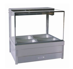 Roband 700mm Square Glass Hot Foodbar with Rear Roller Doors | S22RD