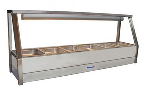 Roband E16 Single Row Straight Glass Hot Food Display Roband E16 Single Row Straight Glass Hot Food Display