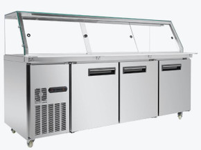 Thermaster PG210FA-XG 6 x GN 1/1 Commercial Cold Salad & Noodle Bar (2140mm Wide)