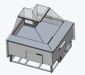Tecnodom Series MR9.5 Black Corner Deli Display w/ Storage and Castors TDMR-I