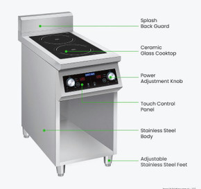 Electmax 700 Series Induction 2-Burner Cooker with Splashback EIC7-400P