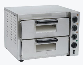 BakerMax Compact Countertop Double Deck Electric Pizza Oven EP-2T