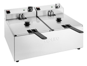 Apuro CU619-A Twin Tank Fryer 2 x 5 Ltr 2 x 2.kW