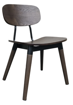 EzFurn SCVIMEBKWA Chair Vintage Metal Black - Walnut EzFurn SCVIMEBKWA Chair Vintage Metal Black - Walnut