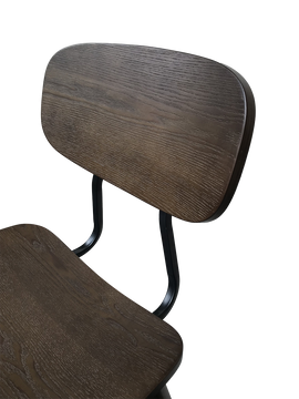 EzFurn SCVIMEBKWA Chair Vintage Metal Black - Walnut EzFurn SCVIMEBKWA Chair Vintage Metal Black - Walnut