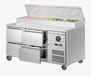 FED-X S/S Four Drawer Sandwich Counter - XSS7C13S2V-4D