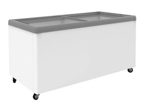 Exquisite SD650 Flat Glass Display Chest Freezers 566L