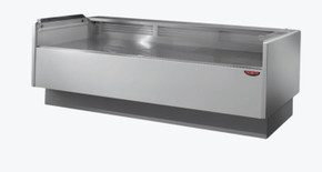 Tecnodom Serie MR80 Black 2000mm Self-serving Deli Display with Storage and Castors - TDMR-0820SELF