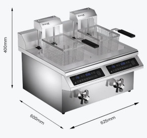 Benchstar Double Tanks Auto Lifting Induction Fryer - IF7000D-AL