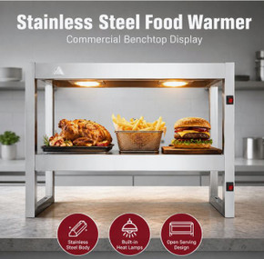 Benchstar Commercial Food Warmer with 4 Lamps FW4L-092