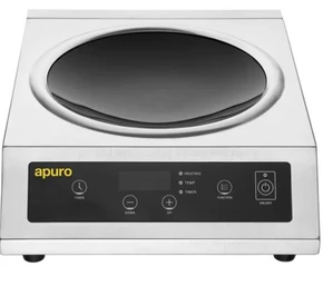 Apuro JA372-A Commercial Induction Wok Cooker 3kW | 15A Plug