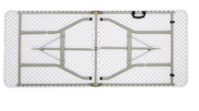 Bolero LL001 Rectangular Centre Folding Table 6 Ft White