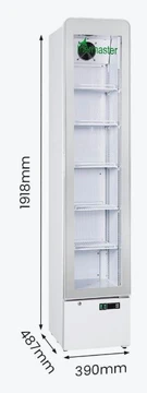 Thermaster Slim Fit Upright Glass Door Beverage Fridge - LG166FA