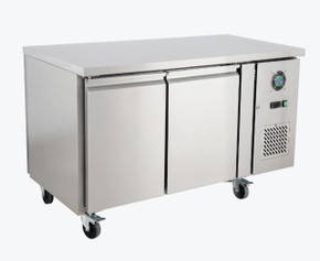 Thermaster GN2100TNC 216L 2x2 Solid Door Pass-Through Refrigerated Island Counter