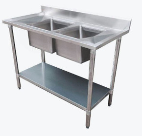 Modular System Double Sink Bench Centre 1200x700x900mm - 1200-7-DSBC
