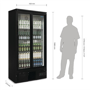 Polar GJ448-A G-Series Upright Back Bar Cooler with Sliding Doors 490Ltr Polar GJ448-A G-Series Upright Back Bar Cooler with Sliding Doors 490Ltr