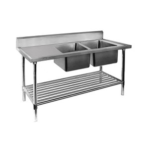DSB6-1800R/A Double Right Sink Bench with Pot Undershelf 1800mm Width