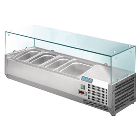 Polar GD875-A G-Series Countertop Prep Fridge 3x 1/3GN & 1x 1/2GN Polar GD875-A G-Series Countertop Prep Fridge 3x 1/3GN & 1x 1/2GN