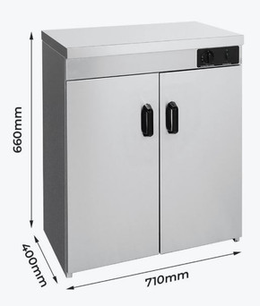 Elementry Stainless Steel Double Cabinet Plate Warmer 120 Plates PW-DE