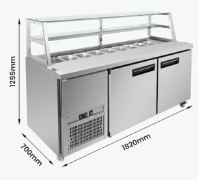 Thermaster two large door DELUXE Sandwich Bar - SCB/18