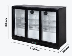 Thermaster Under Bench Three Sliding Door Bar Cooler - LG-330SC