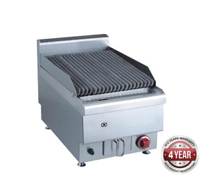 JUS-TRH40LPG GASMAX Benchtop Gas Lava Rock Grill 400mm Width