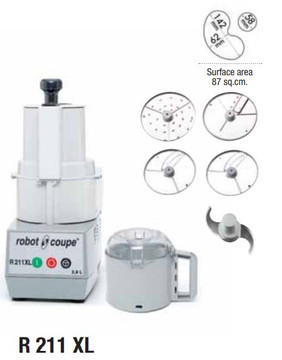 R211XL ROBOT COUPE Food Processor 2.9 Litre Composite Bowl includes 4 discs