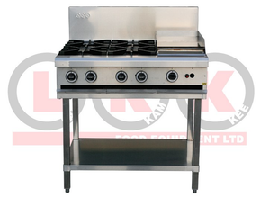 LKKOB6C 4 Gas Open Burner & 300mm RHS Griddle with Legs LKK LKKOB6C 4 Gas Open Burner & 300mm RHS Griddle with Legs LKK