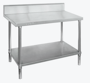 0600-6-WBB Economic 304 Grade Stainless Steel Table with splashback 600x600x900