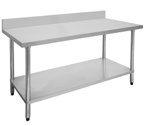 0900-6-WBB Economic 304 Grade Stainless Steel Bench with splashback 900x600x900