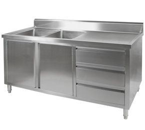 DSC-1800L-H Kitchen Tidy Cabinet with Double Left Sinks DSC-1800L-H Kitchen Tidy Cabinet with Double Left Sinks
