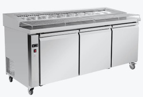 Thermaster Three door DELUXE Pizza Prep Bench - PWB200