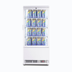 CT0080G4W-NR Bromic Countertop Fridge 78L LED Single Door - Flat Glass