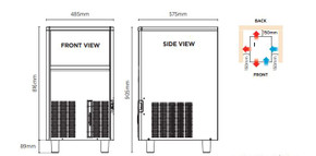 Bromic IM0043SSC Self-Contained Solid Cube Ice Machine