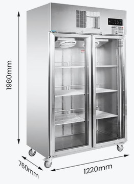 Thermaster Double Door Upright Display Fridge - SUCG1000