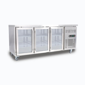 Bromic Under Bench Display Fridge - 417L - 3 Doors - Glass Bromic Under Bench Display Fridge - 417L - 3 Doors - Glass