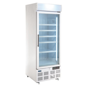 Polar GH506-A G-Series Upright Display Freezer White 412Ltr