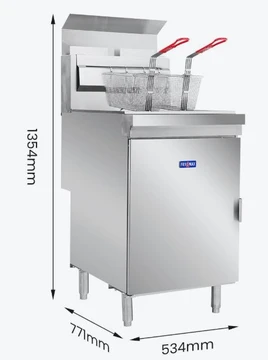 GasMax RC400TELPG Superfast LPG Commercial Twin Vat Tube Fryer (534mm Wide)
