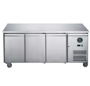 XUB7F18S3V FED-X S/S Three Door Bench Freezer 417 Lt 1795mm Width