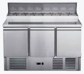 FED-X Three Door Salad Prep Fridge - XGNS1300D