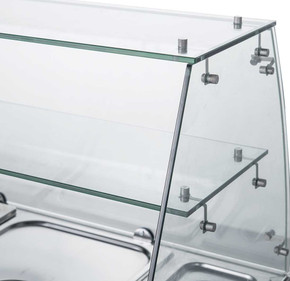 FED-X Three Door Salad Prep Fridge with Glass Top FED-X Three Door Salad Prep Fridge with Glass Top