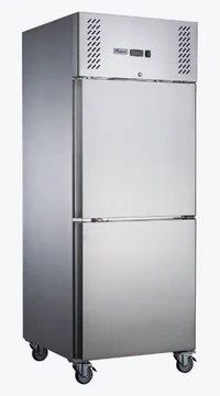 FED-X XURF600S1V 618L Split Door Upright Stainless Steel Commercial Storage Freezer